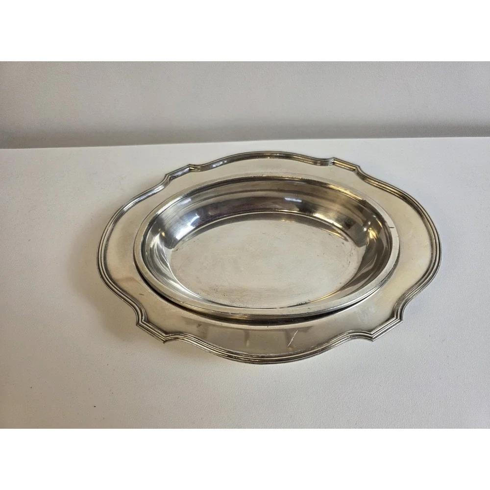 Vintage Sheffield Silverplated Tray Two Piece 544 11b